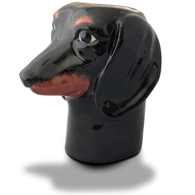 Black, Brown 5.5'' Ceramic Table Vase - Image 0