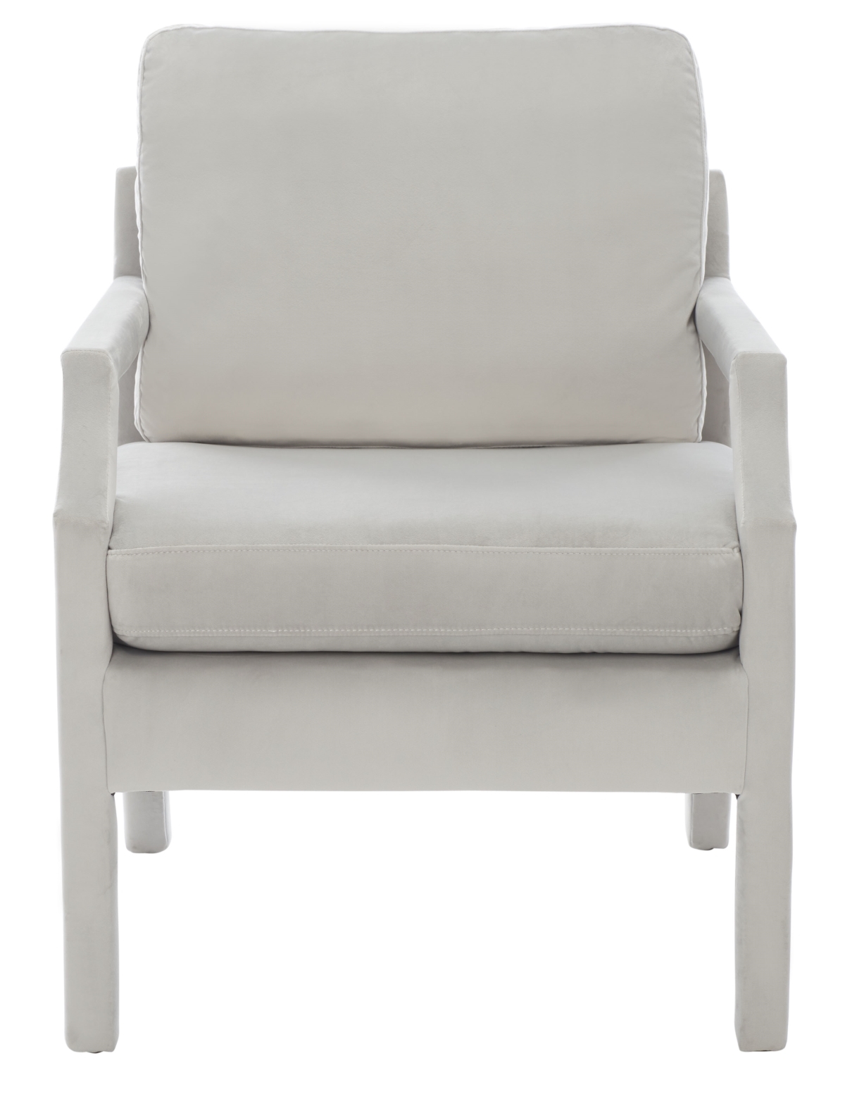 Genoa Upholstered Arm Chair - Light Grey - Safavieh - Image 0