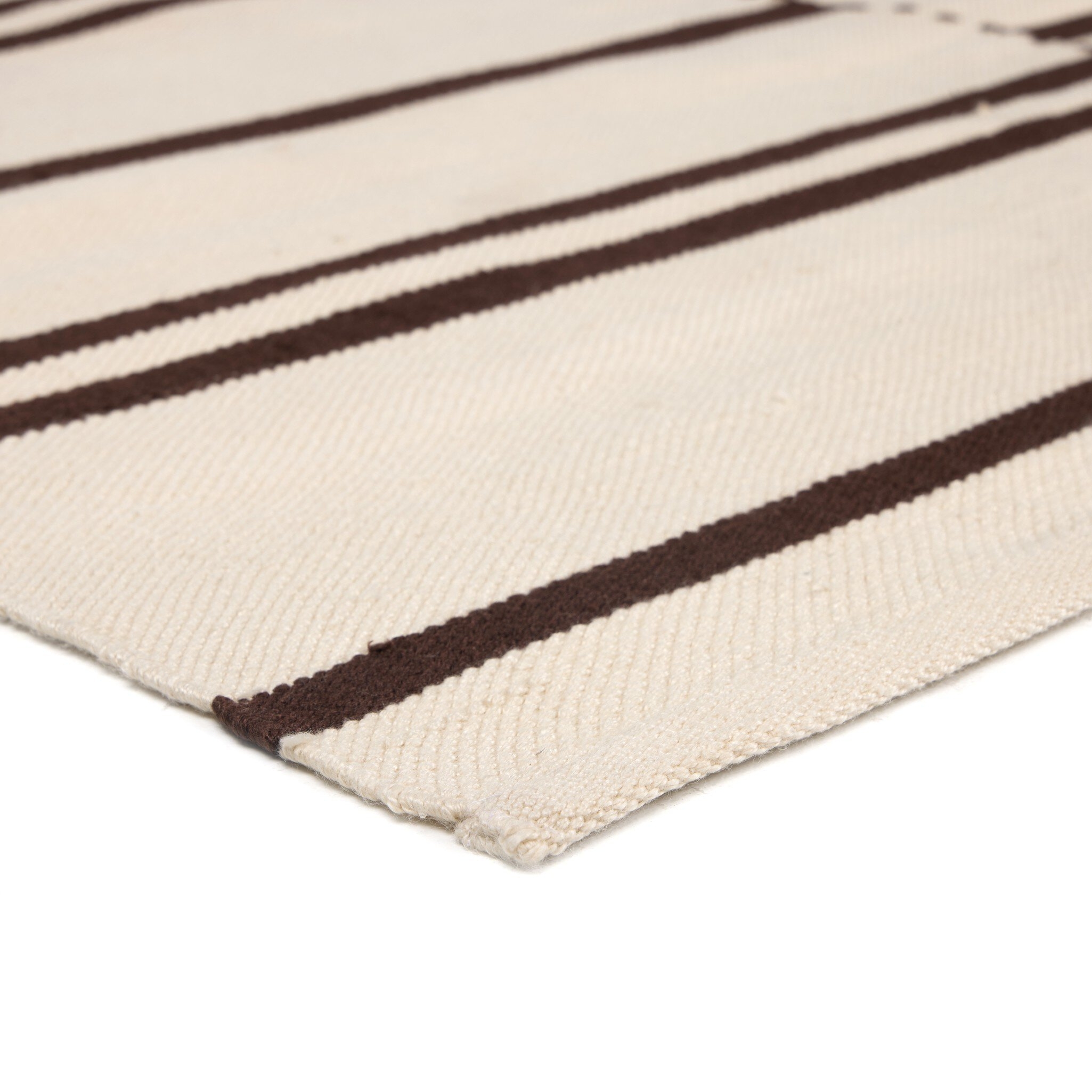 Marathon Outdoor Rug - Blocked Cream Stripe - Image 2