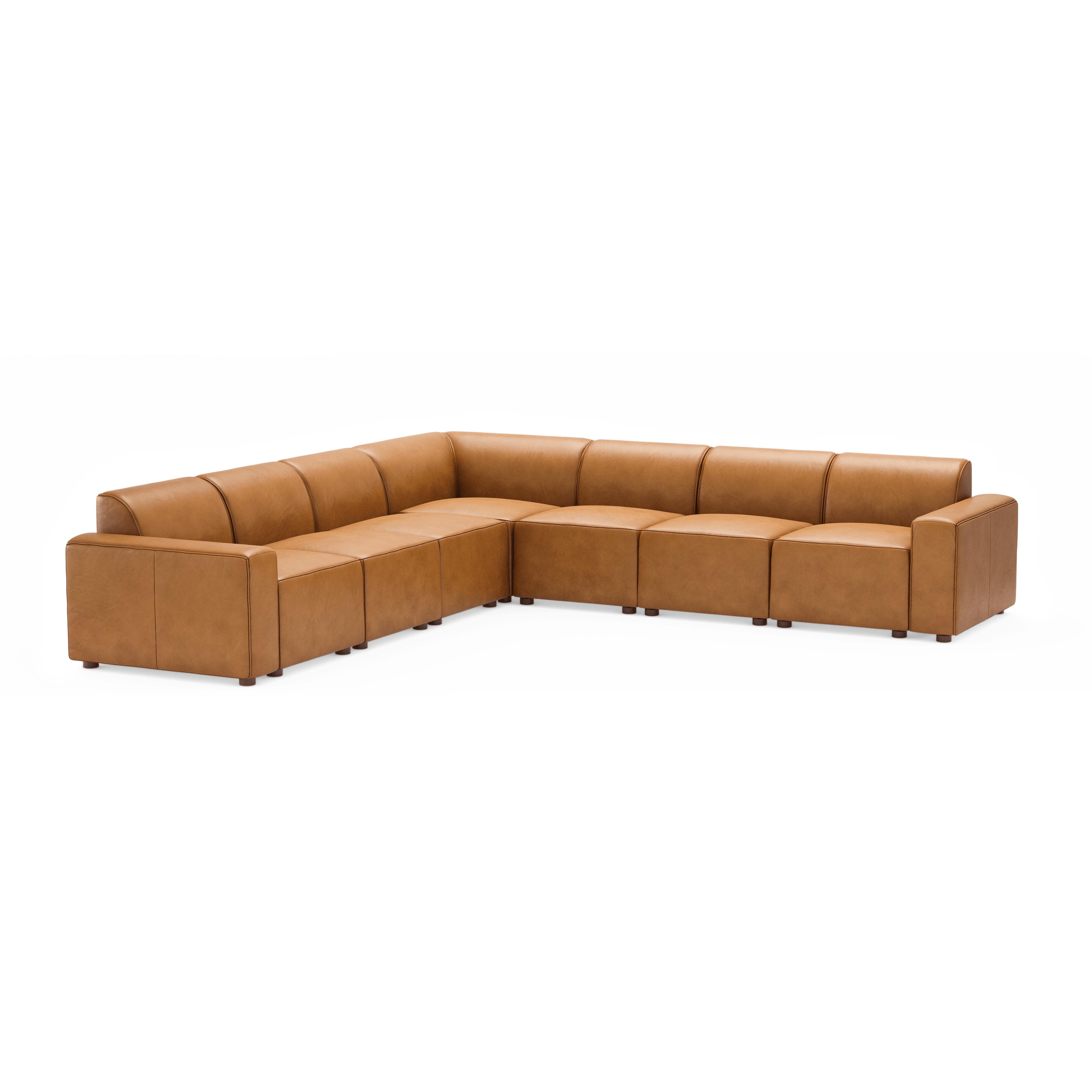 Burrow Mambo 7-Piece Sectional Sofa, Leg Finish: WalnutLegs - Image 0