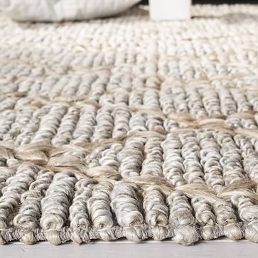 Linked Diamonds Rug, 3x5Natural/Gray - Image 1