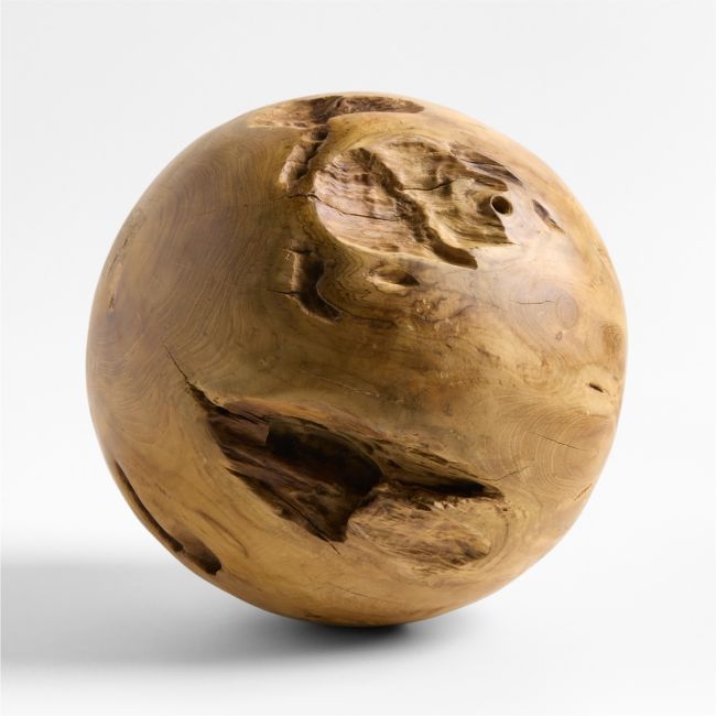 Large Wooden Decorative Sphere Sculpture - Image 0
