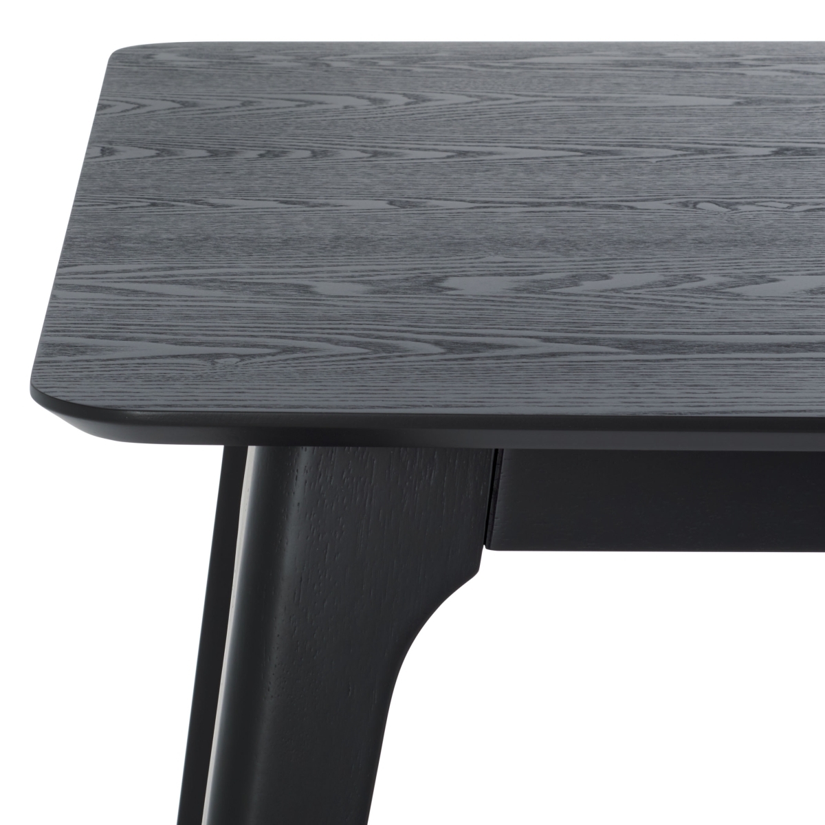 Madina Rectangle Wood Dining Table - Black - Image 2