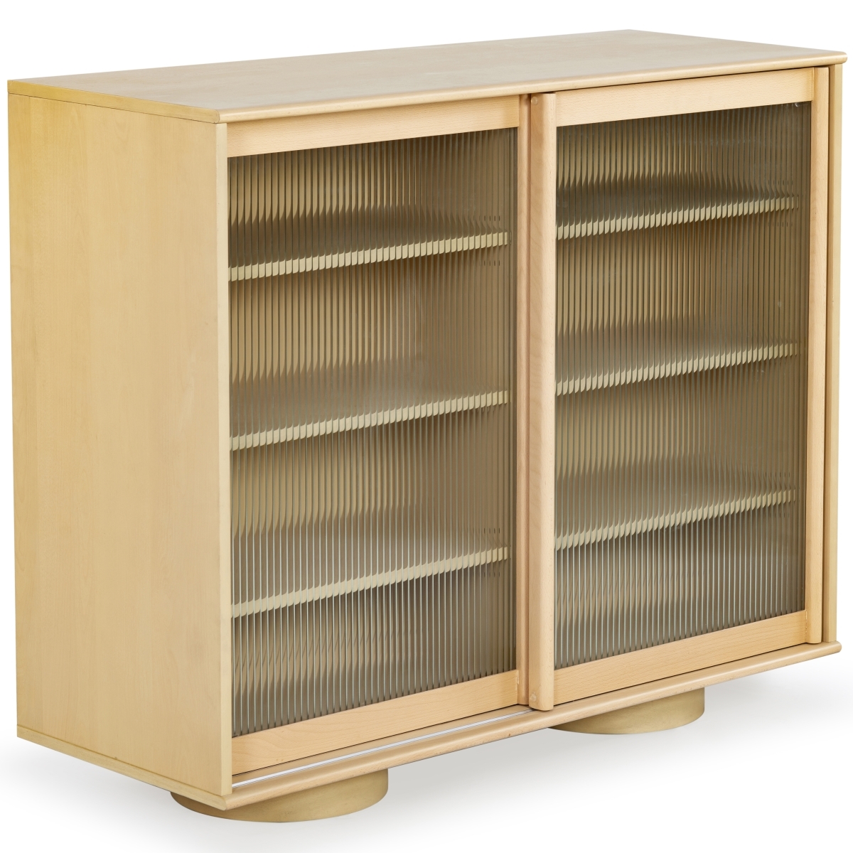 Kaybella Glass Door Chest - Natural - Image 7