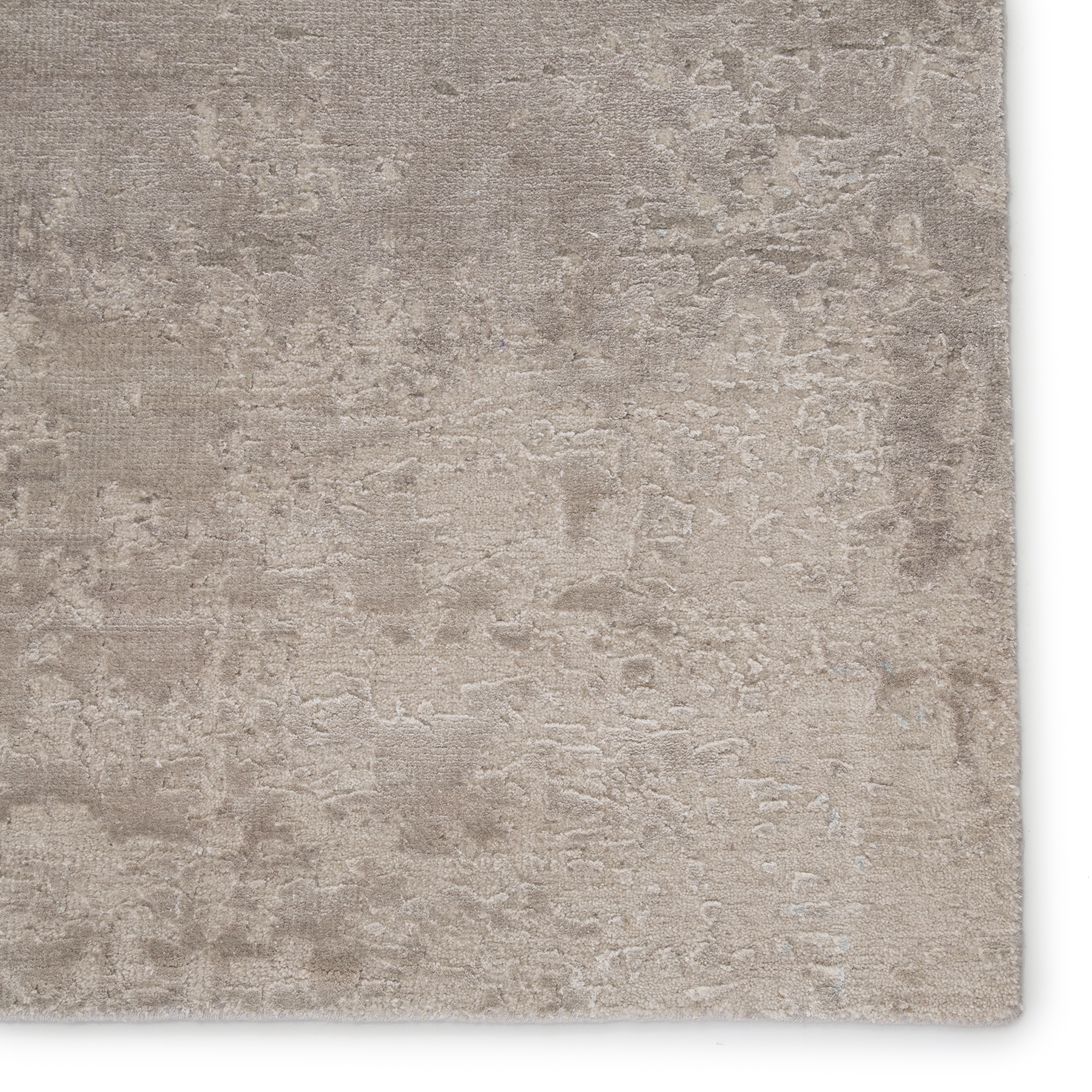 Parvat Hand-Knotted Abstract Gray/ Taupe Area Rug (10'X14') - Image 3