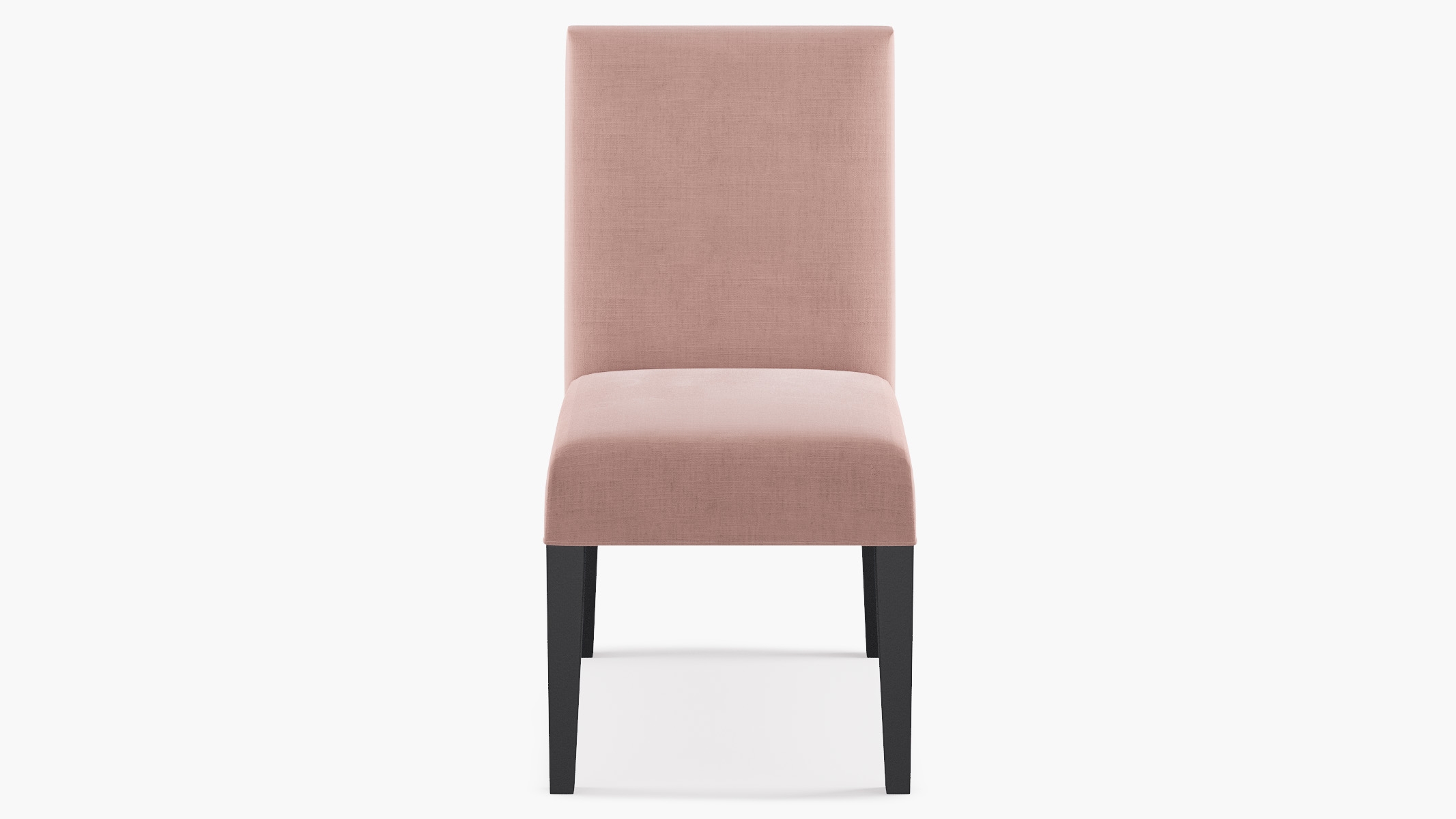 Classic Dining Chair, Blush Everyday Linen, Black - Image 0