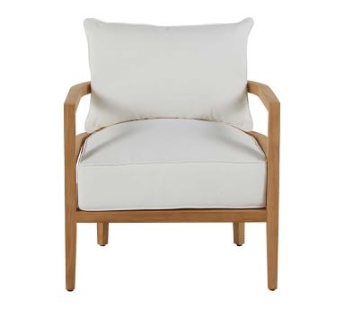 Oxeia Lounge Chair Cushion, Sunbrella(R) - Outdoor Linen; Dove - Image 1