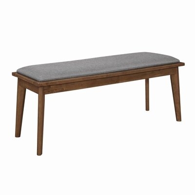 Tembo Upholstered Dining Bench Grey And Natural Walnut By Coaster - Image 0