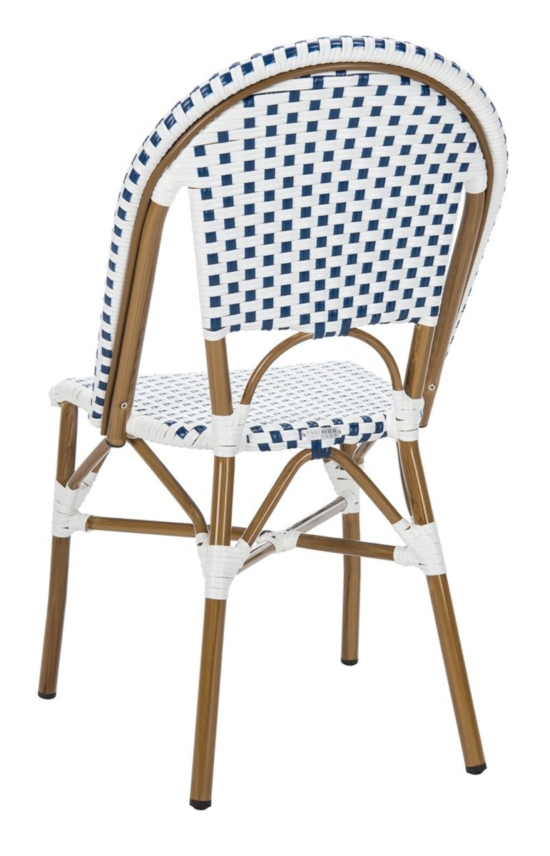 Salcha Outdoor Dining Chair, Blue & White, Set of 2 - Image 3