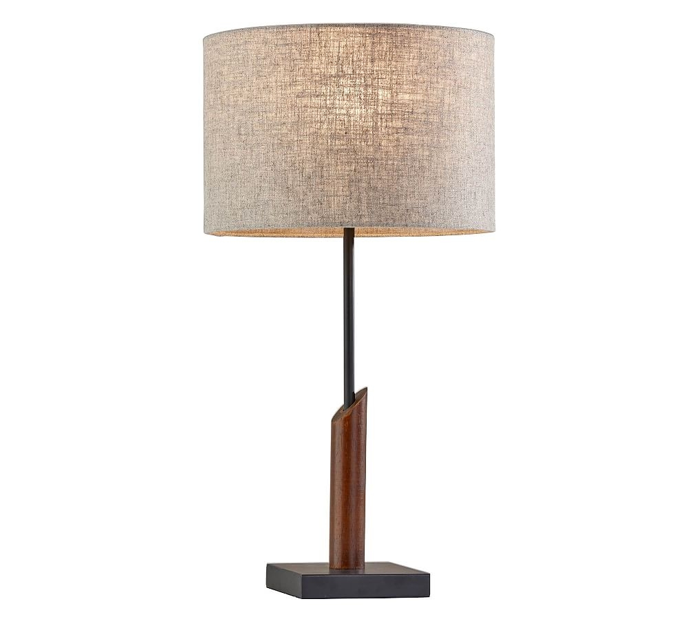 Cornelius Wood Table Lamp, Black & Walnut - Image 0