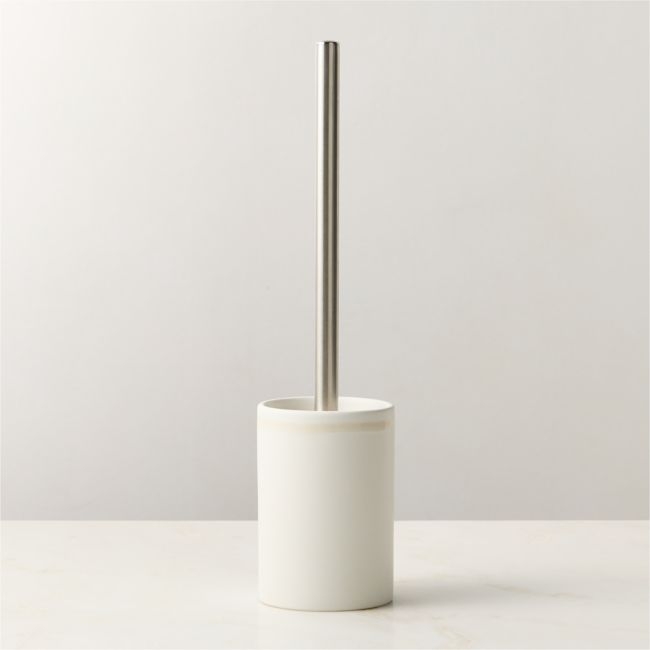 Violeta White Ceramic Toilet Brush - Image 0