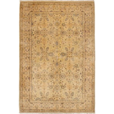 One-of-a-Kind Kalyssa Hand-Knotted Beige/Tan 6' x 9' Wool Area Rug - Image 0