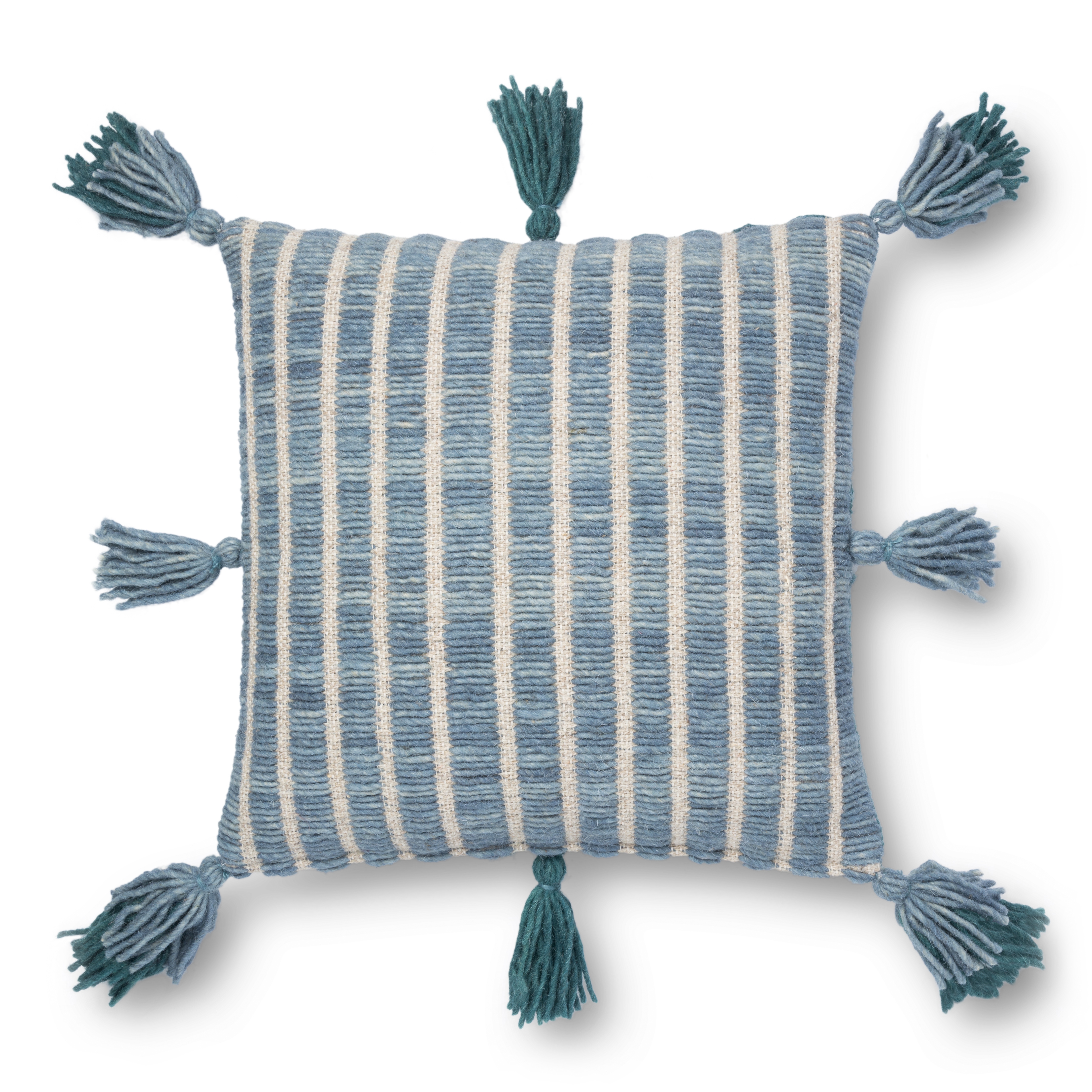 Justina Blakeney x Loloi PILLOWS P0837 Blue / Teal 18" x 18" Cover Only - Image 0