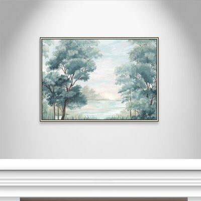 Calm Forest River - Picture Frame Print on Paper - Image 0