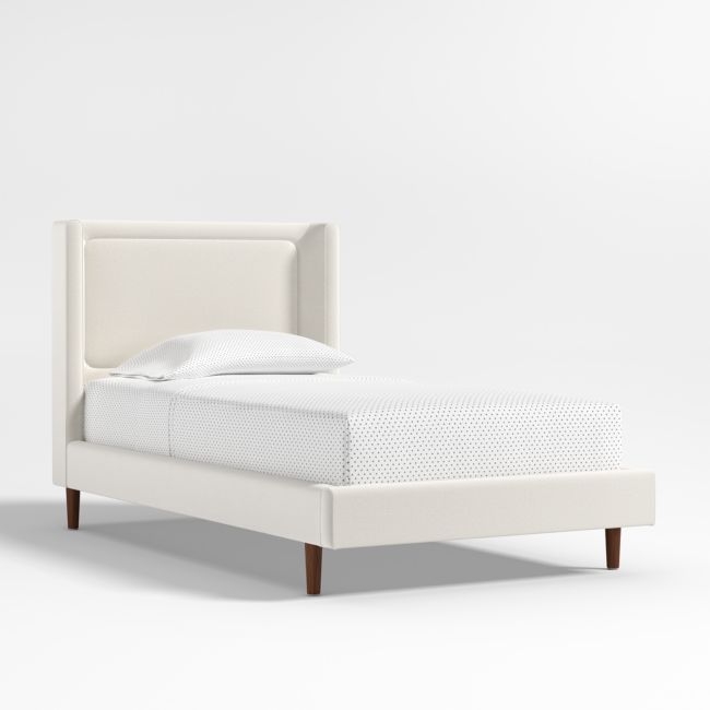 Weston Natural Cream Upholstered Kids Twin Bed - Image 0