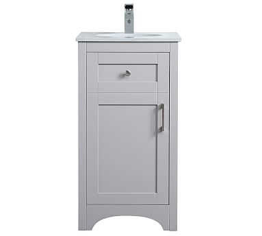 Gray Cedra Single Sink Vanity, 18" - Image 0