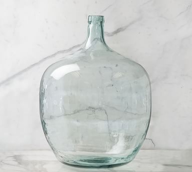Recycled Glass Demijohn Vase, Clear, 50L - Image 1