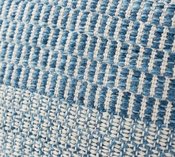 Baker Textured Indoor/Outdoor Pillow, 20" x 20", Blue Multi - Image 1
