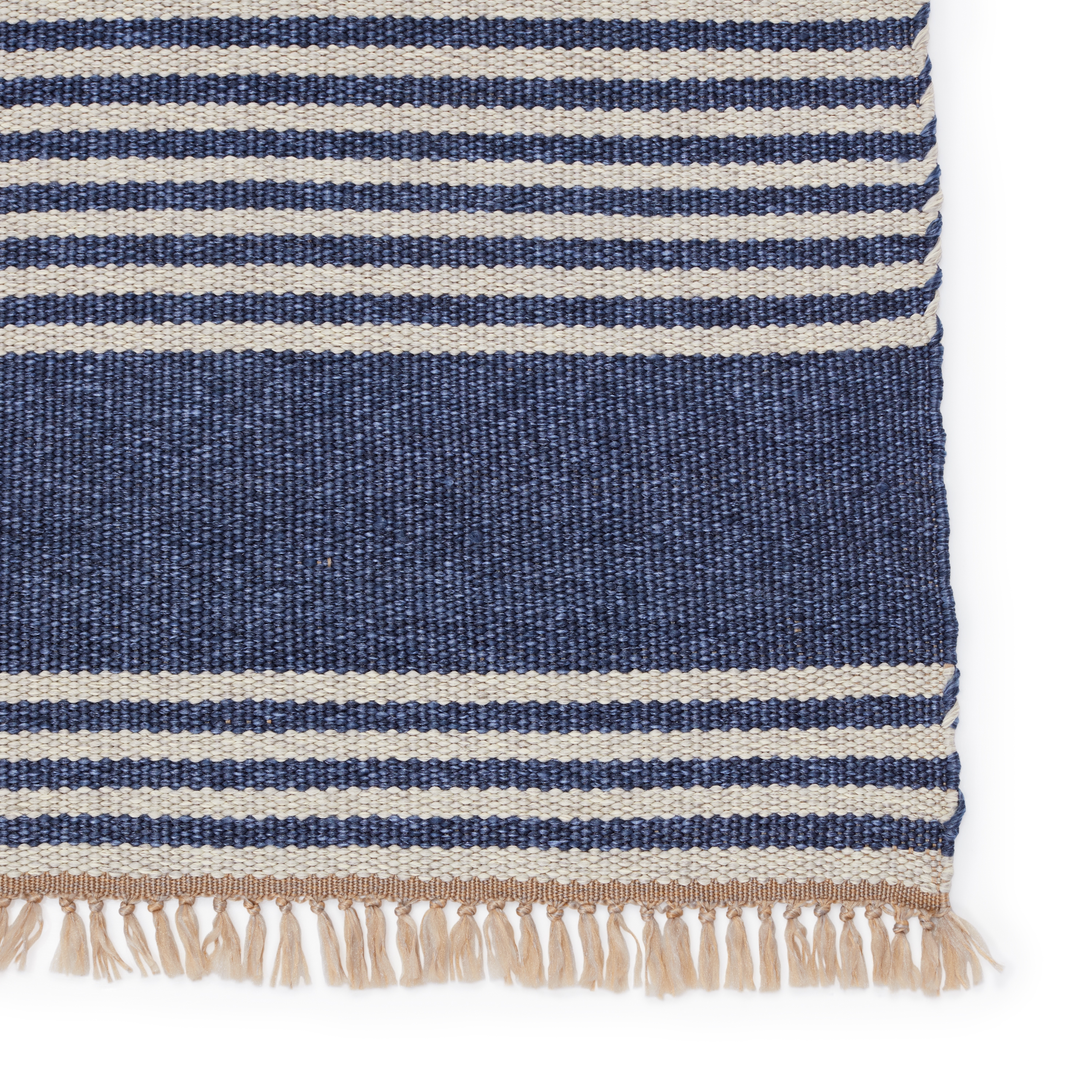 Vibe by Strand Indoor/ Outdoor Striped Blue/ Beige Area Rug (4'X6') - Image 3