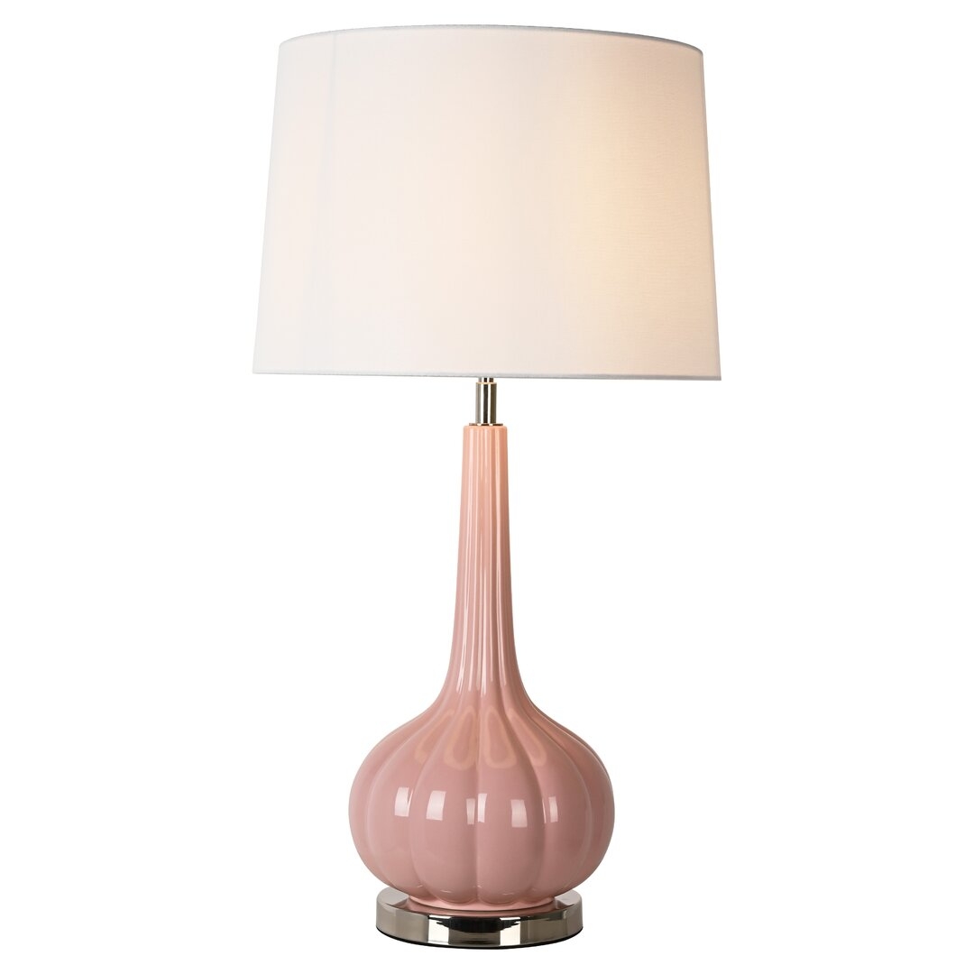 ellahome Bari 30.82"" Pink Table Lamp - Image 0