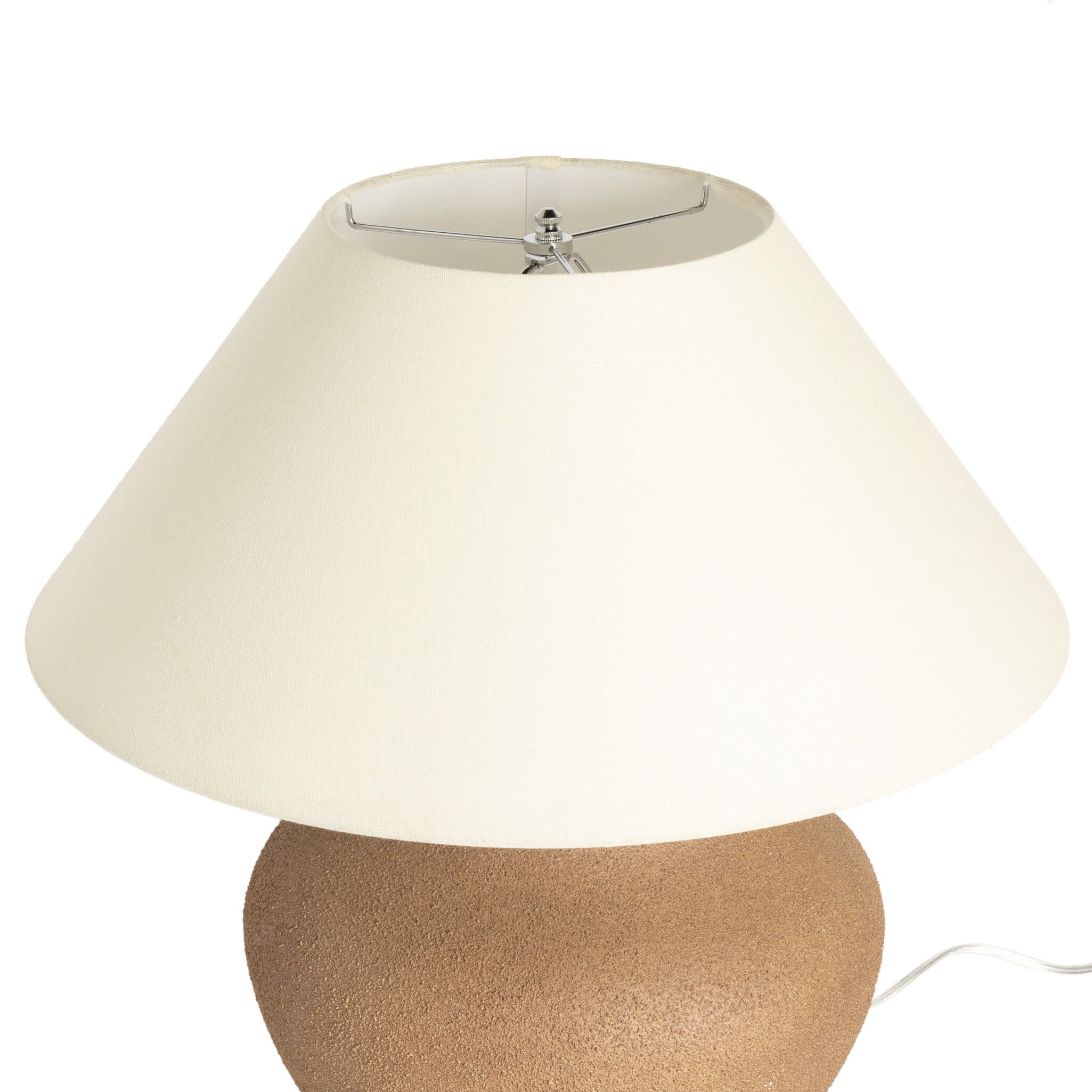 Parma Ceramic Table Lamp - Textured Dark Sand Porcelain - Image 9