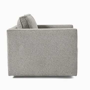 Harris Swivel Chair, Poly, Performance Coastal Linen, Storm Gray, Concealed Support - Image 3