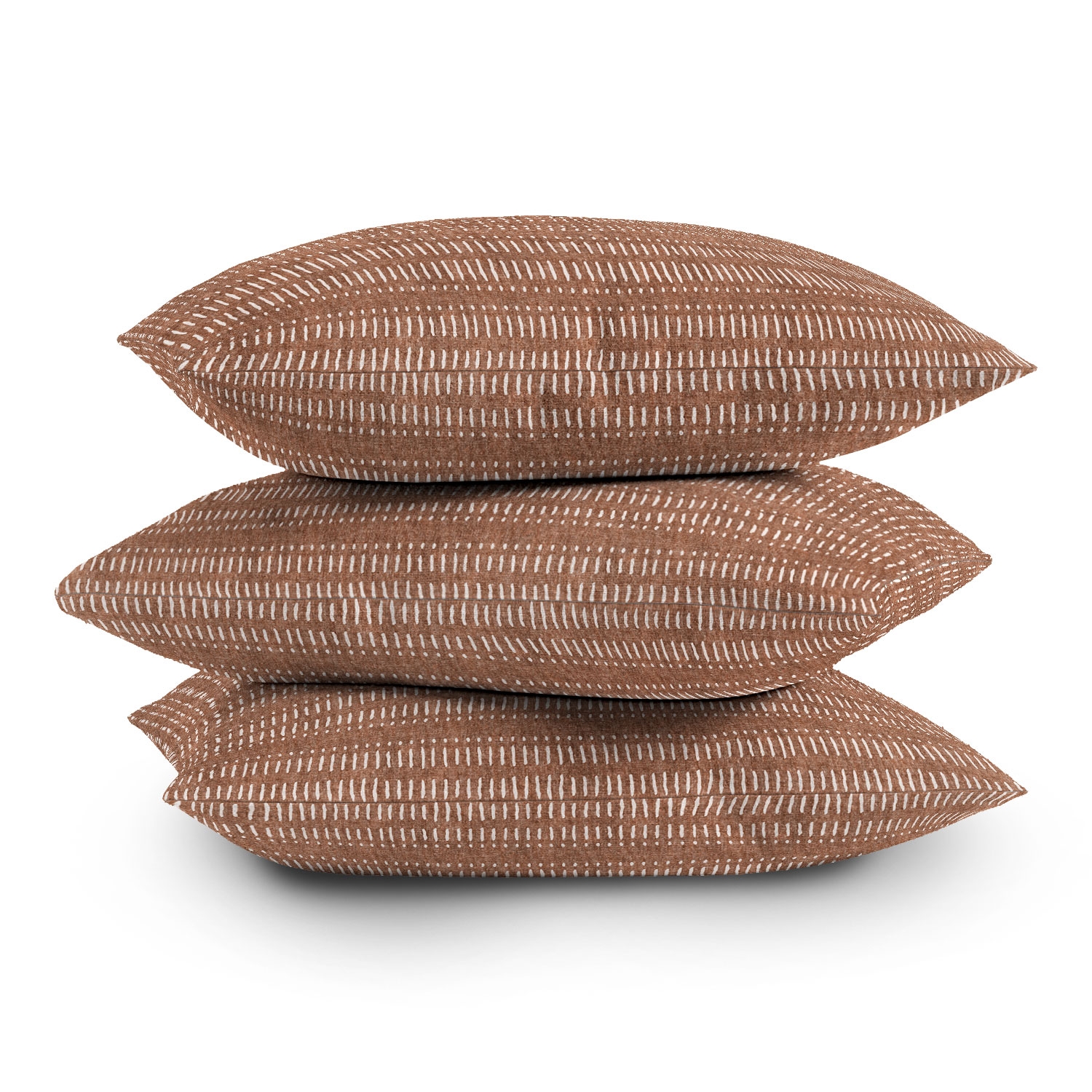 Dash Dot Stripes Ginger by Little Arrow Design Co - Outdoor Throw Pillow 20" x 20" - Image 2