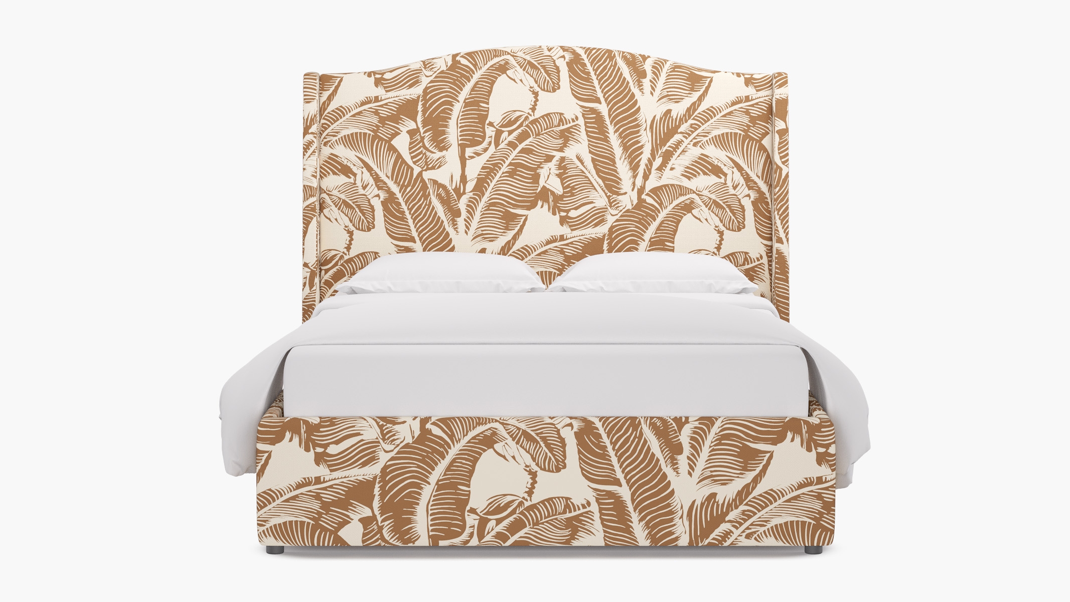 Curved Wingback Bed, Caramel Martinique® Encore, King - Image 0