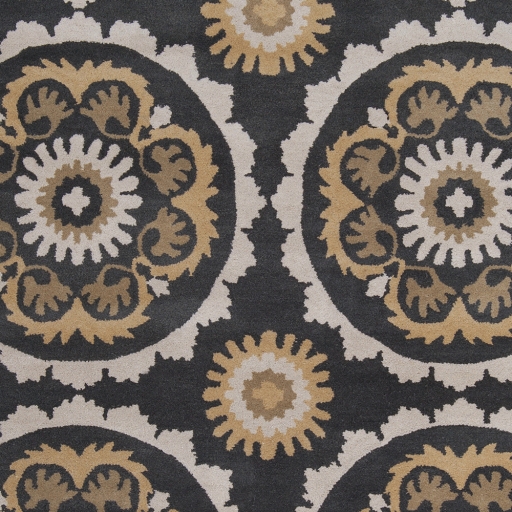 Mosaic Black Indoor 9' x 13' Handmade Rug - Image 1