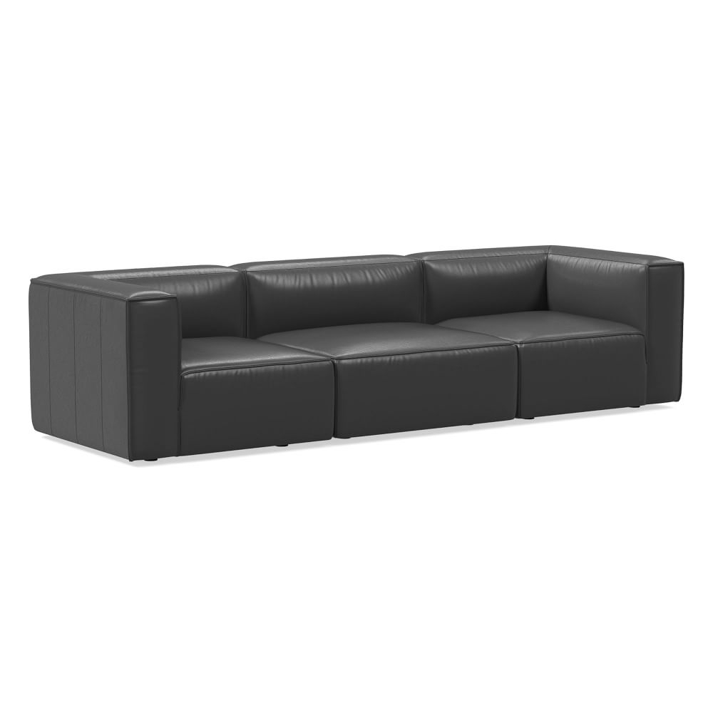 Remi 108" Modular Sofa, Sierra Leather, Fog - Image 0