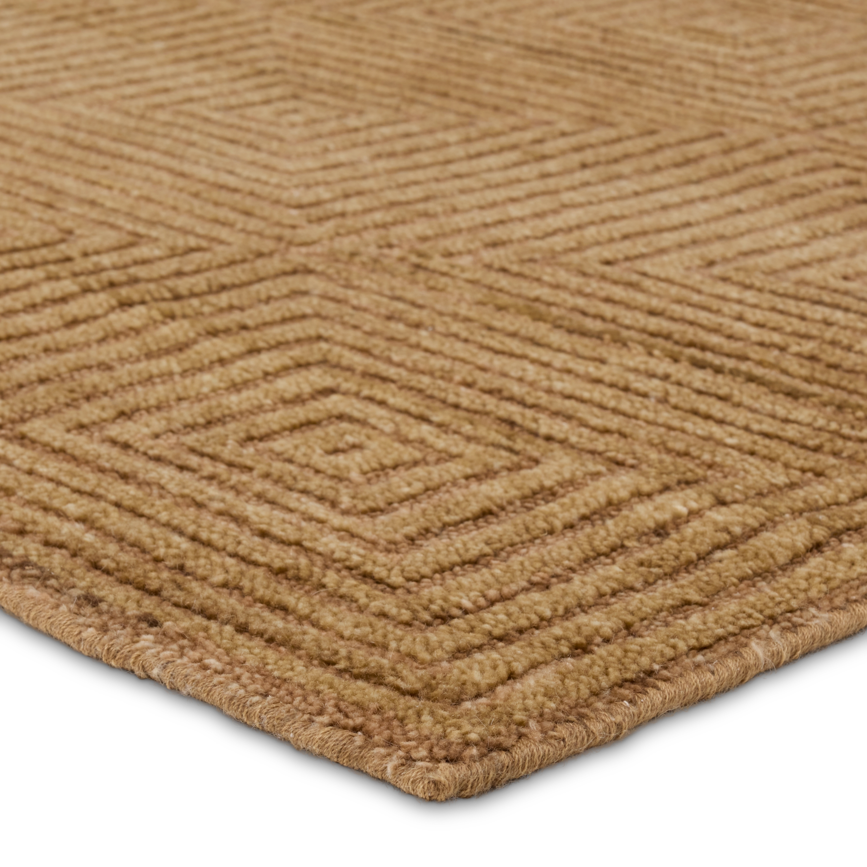 Pennant TAS02 Handknotted Geometric Brown Area Rug (8'x10') - Image 1