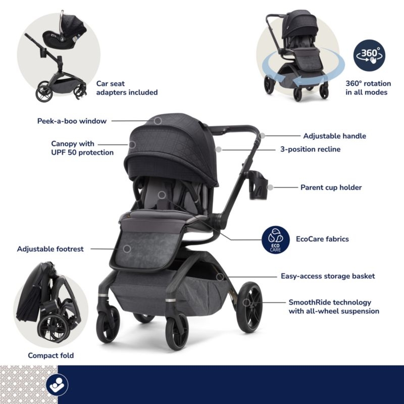 Maxi-Cosi ® Tana Onyx Heritage 360 Modular Baby Stroller - Image 9