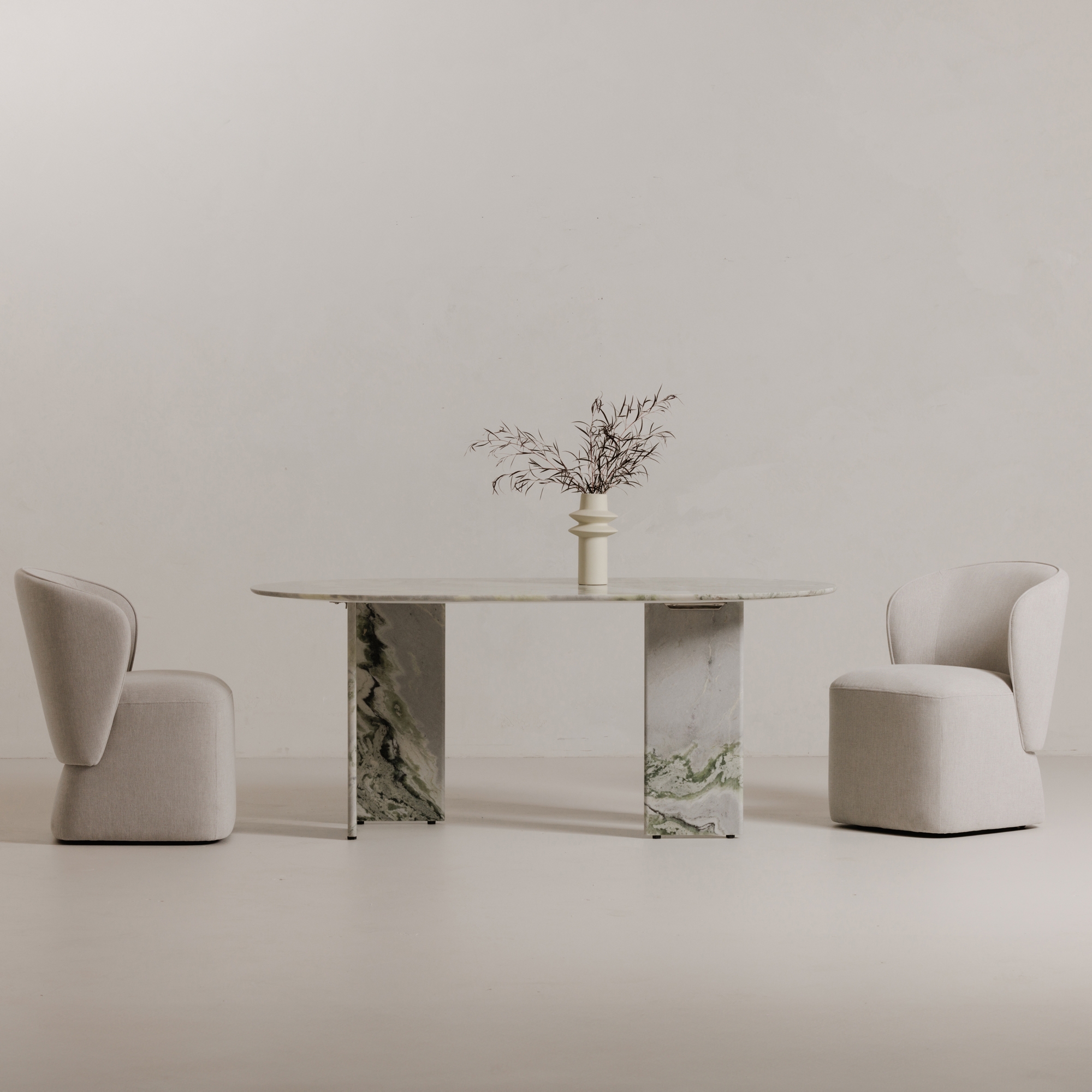 Larson Rolling Dining Chair Heather Grey - Image 5