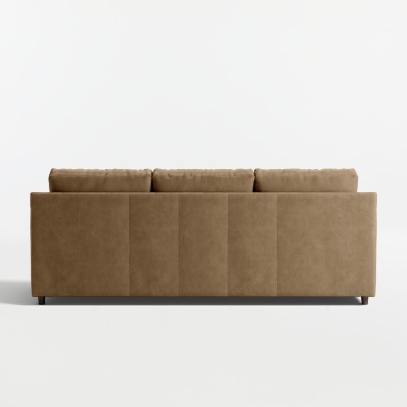 Barrett II 91" Leather Left-Arm Storage Chaise Lounge Queen Sleeper Sectional Sofa - Image 4