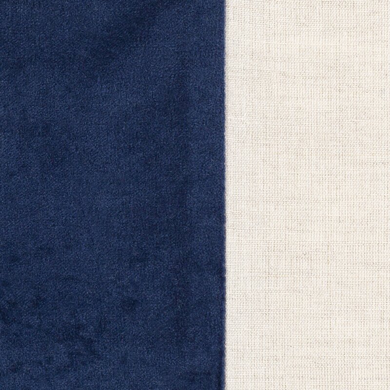 Mina Pillow Cover, 22" x 22", Navy - Image 1