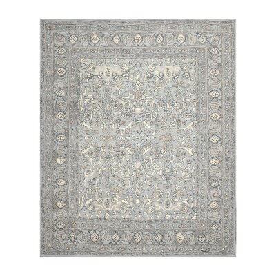 Oriental Rug Of Houston 8'9''X11'9'' Hand Tufted Wool  Patterned Oriental Area Rug Light Blue, Gray Color - Image 0