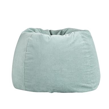 west elm x pbt Velvet Bean Bag Chair Slipcover, Large, Distressed Velvet Aqua - Image 0