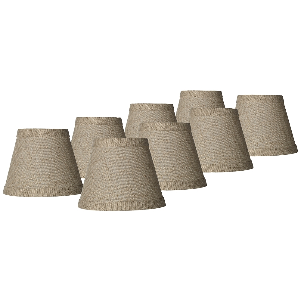 Springcrest Fine Burlap Empire Clip Shades 3x5x4 (Clip-On) Set of 8 - Image 0
