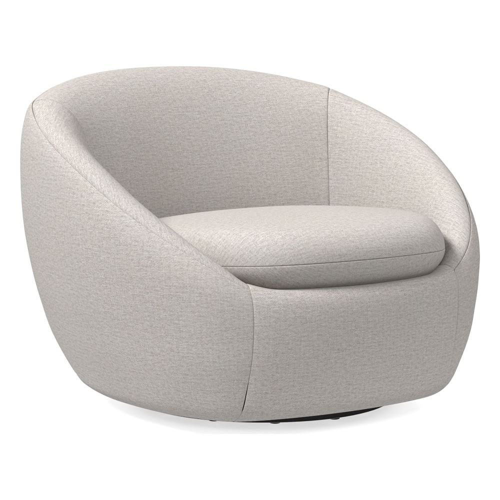 Cozy Swivel Chair, Poly, Twill, Sand, Concealed Supports - Image 0