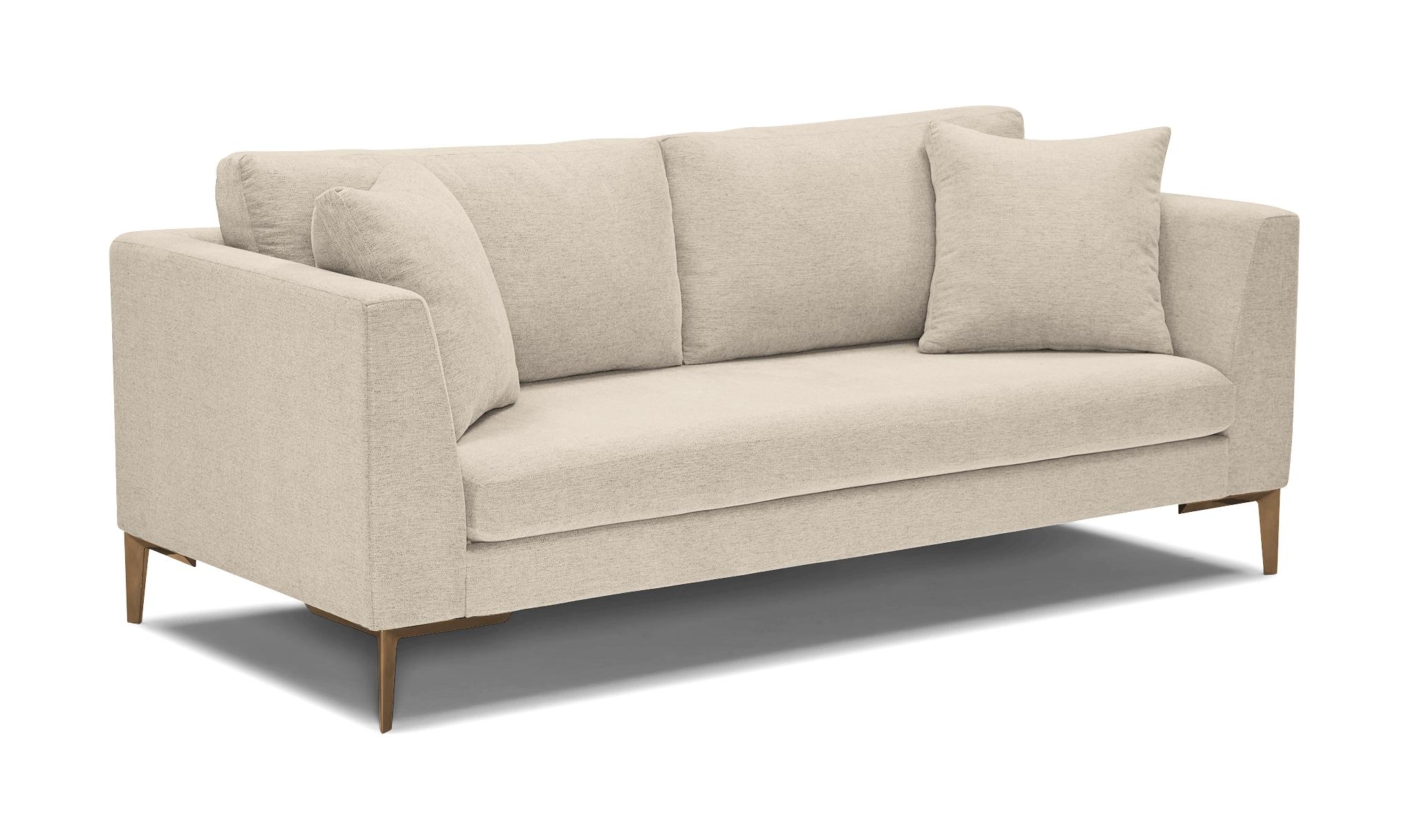 Beige/White Ainsley Mid Century Modern Sofa - Cody Sandstone - Image 1