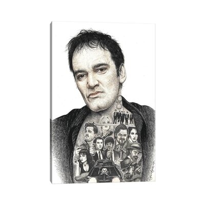 Tarantino by Inked Ikons - Wrapped Canvas Drawing Print - Image 0