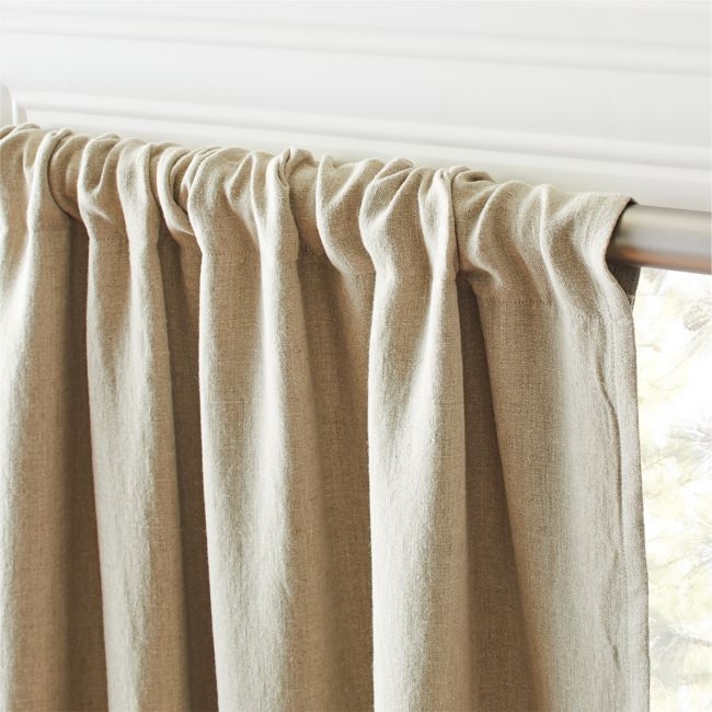 Natural Linen Blackout Window Curtain Panel 48"x96" - Image 0