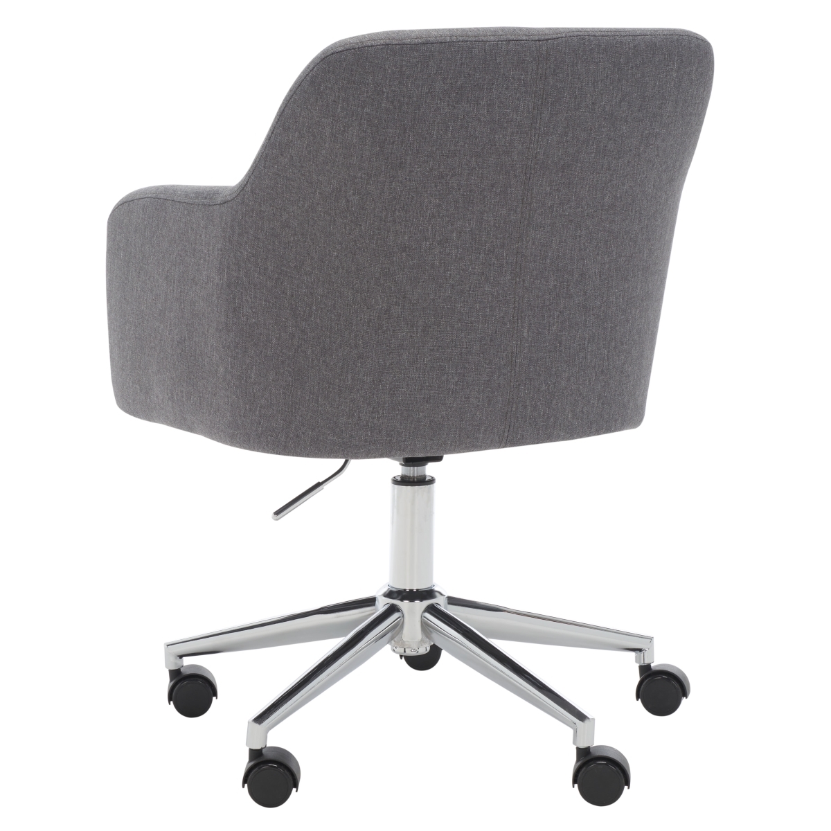 Kains Swivel Office Chair - Grey / Chrome - Safavieh - Image 6