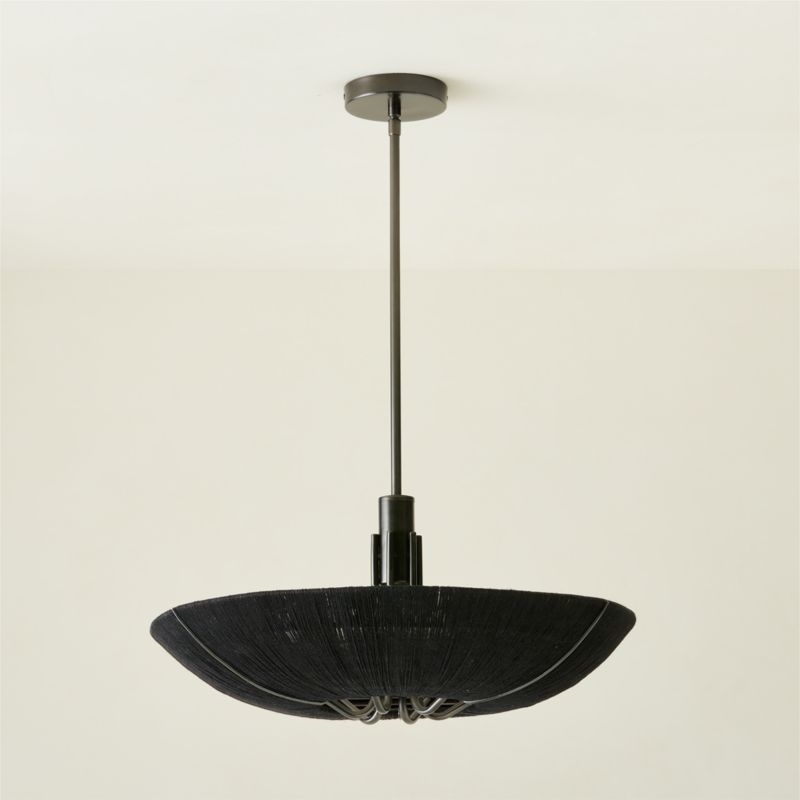 Delphine Black Jute Pendant Light - Image 2