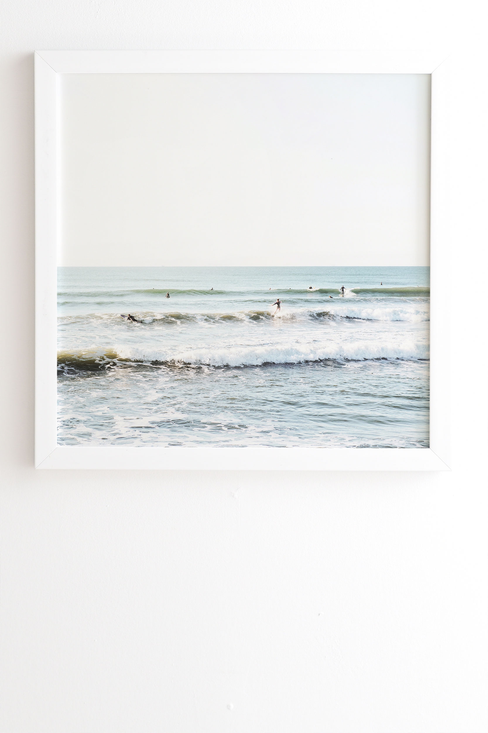 Surfers Point by Bree Madden - Framed Wall Art Basic White 30" x 30" - Image 0