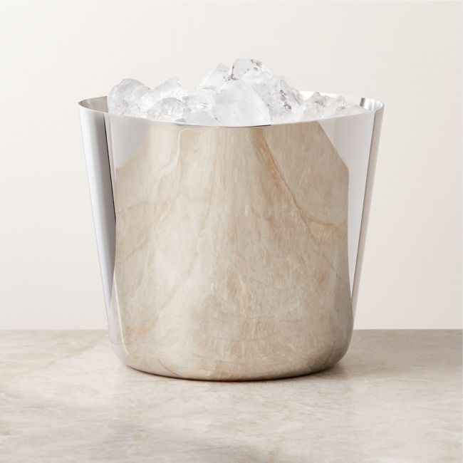 Silhuet Silver Stainless Steel Ice Bucket - Image 0