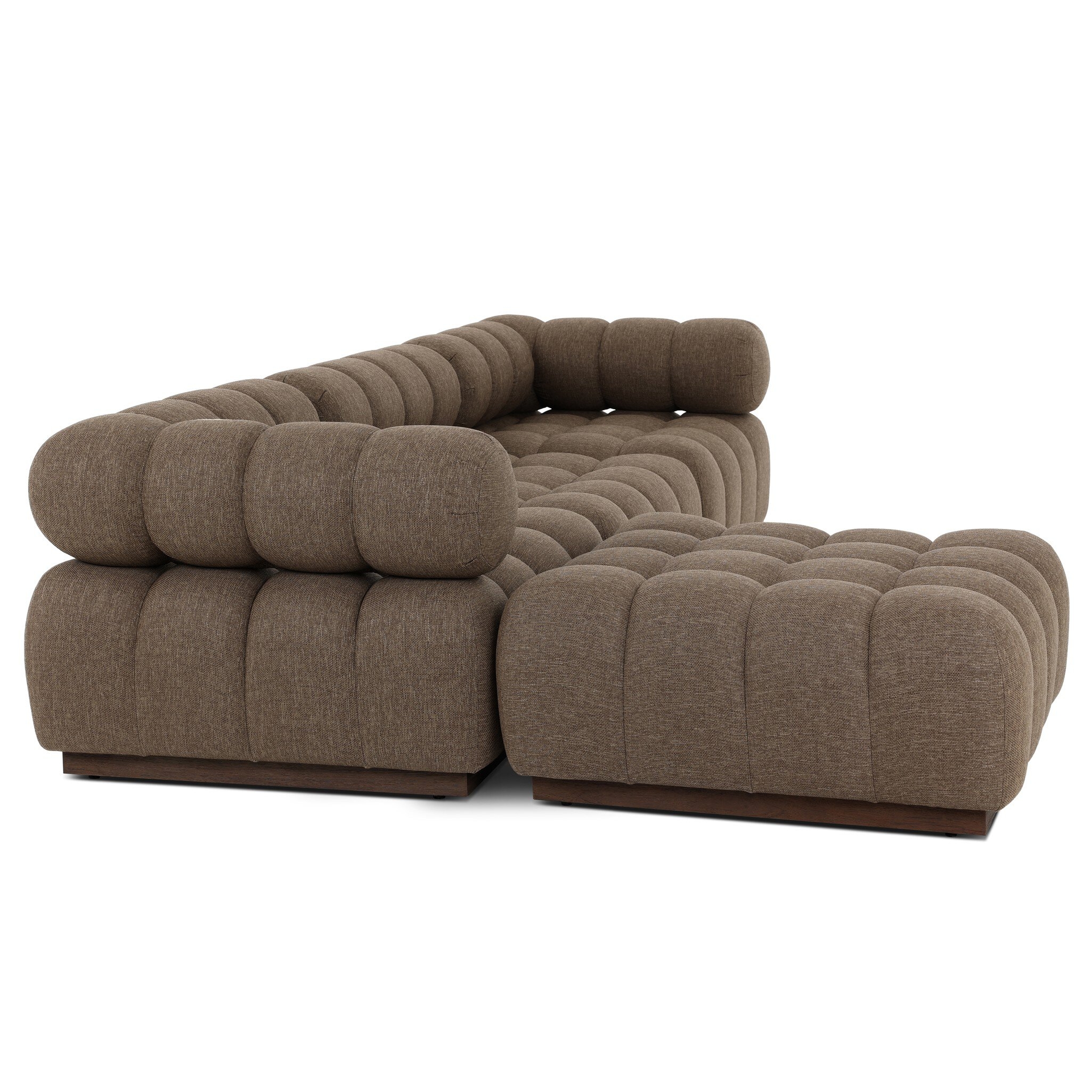 Roma Outdoor 3-Piece Sectional - Ellor Brown - Image 7