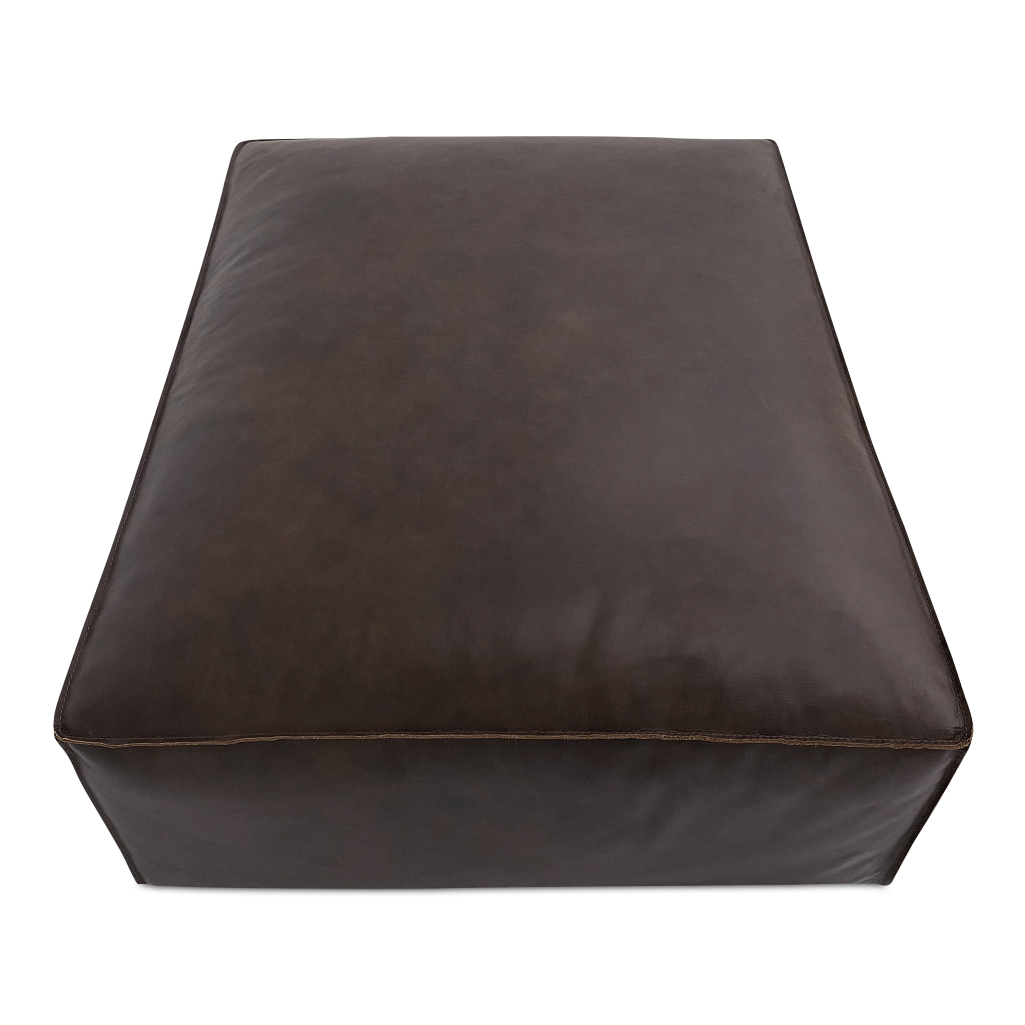 Form Ottoman Espresso Brown Leather - Image 3