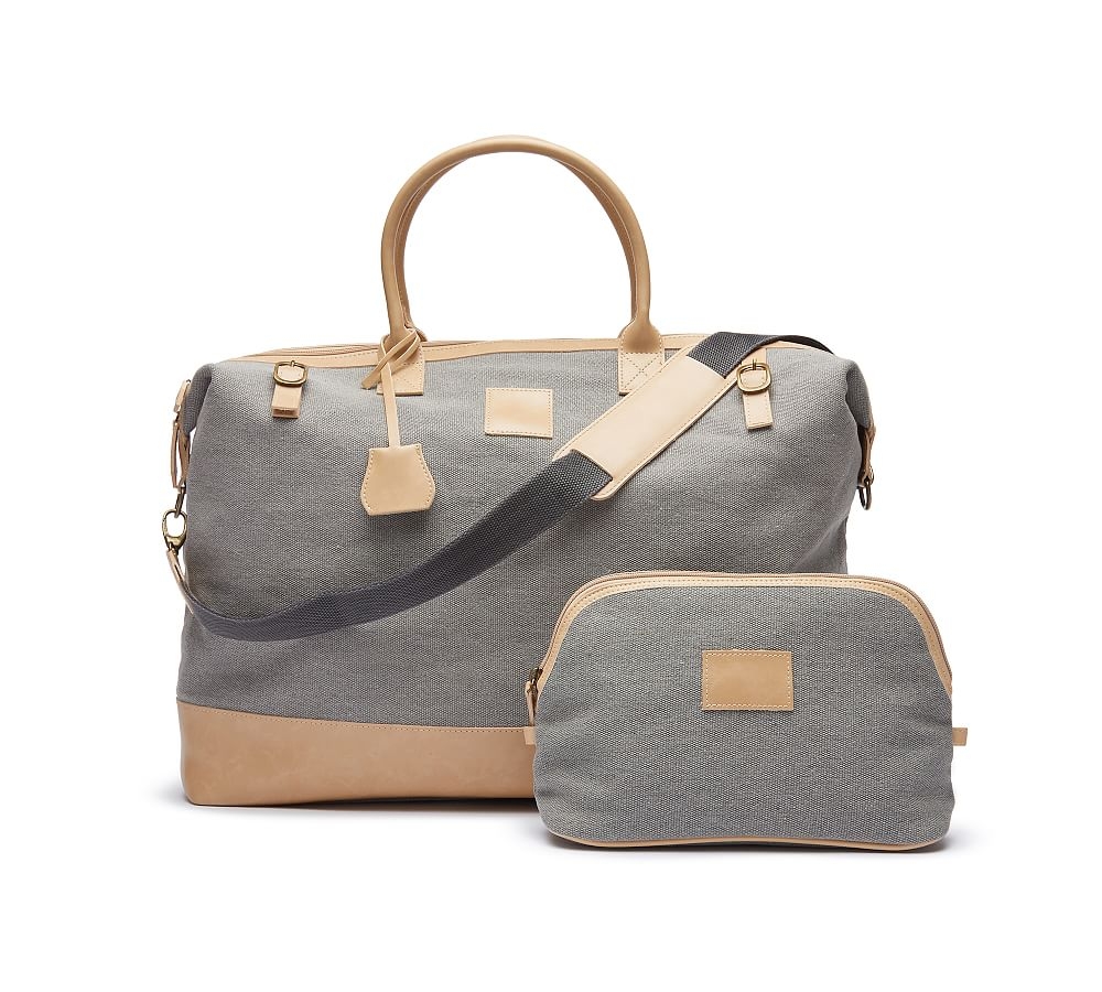 Cleo Tolietry And Weekender Bag, Grey, Set - Image 0