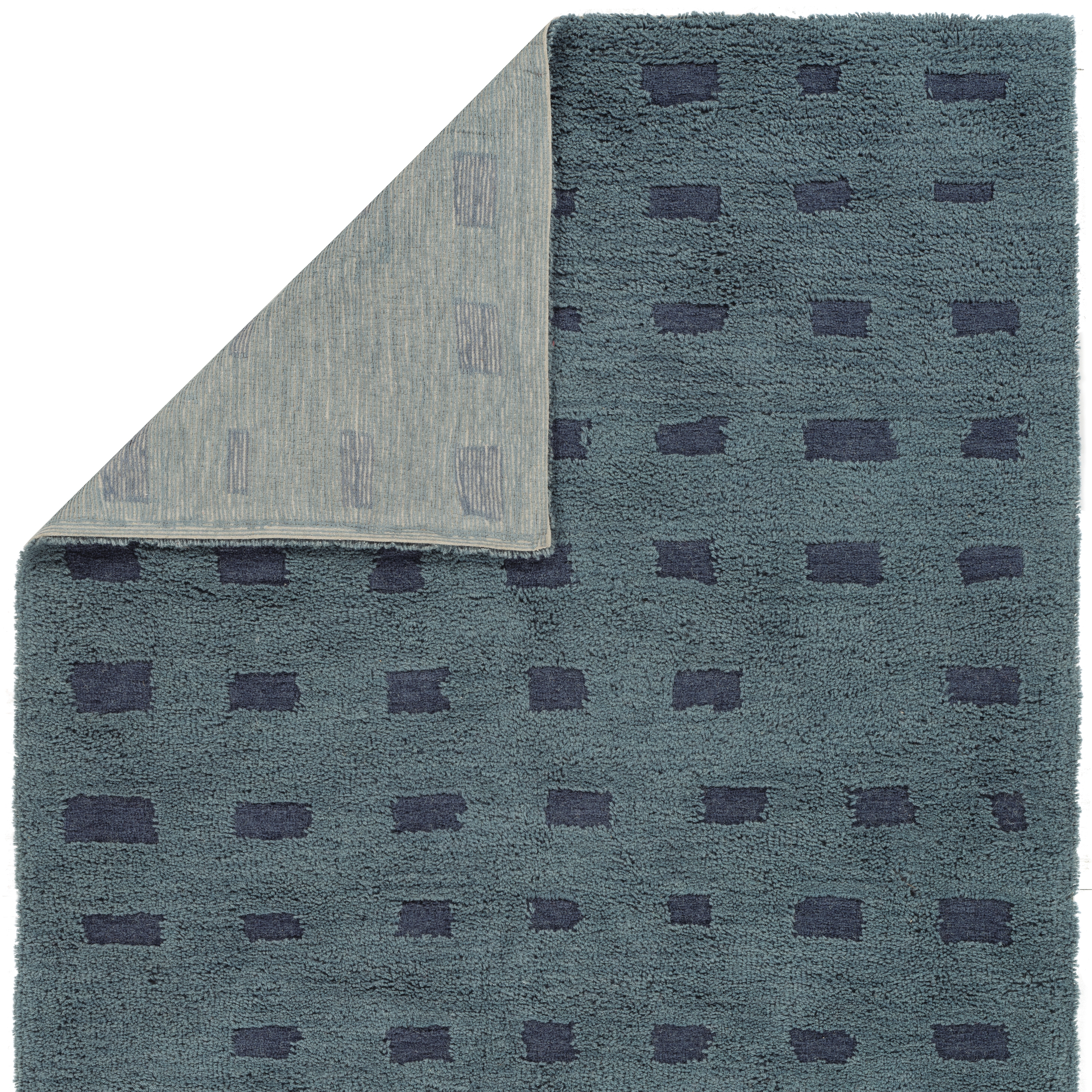 Liva AIB05 Handmade Tribal Blue Area Rug (6'x9') - Image 2